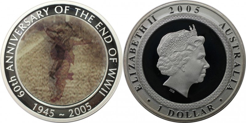 Dollar 2005 
Weltmünzen und Medaillen, Australien / Australia. 60. Jahrestag de...