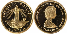 20 Dollars 1971 
Weltmünzen und Medaillen, Bahamas. 20 Dollars 1971, Gold. 0.24 OZ. KM 28. Polierte Platte