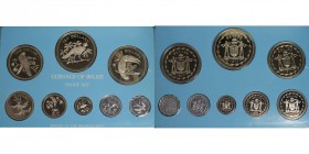 Proof-Set 1977 
Weltmünzen und Medaillen, Belize. Proof-Set (1 Cent, 5 Cents, 10 Cents, 25 Cents, 50 Cents, 1 Dollar, 5 Dollars, 10 Dollars) 1977. Po...