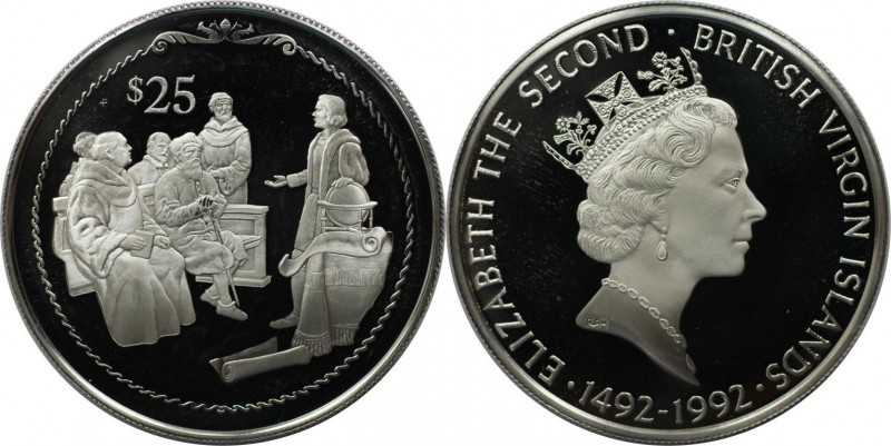 25 Dollars 1992 
Weltmünzen und Medaillen, Britische Jungferninseln / British V...