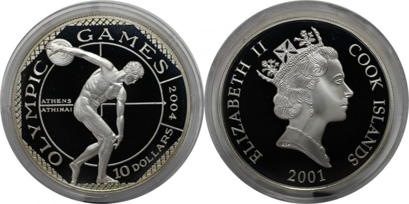 10 Dollars 2001 
Weltmünzen und Medaillen, Cookinseln / Cook Islands. Olympiade...
