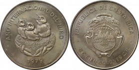 100 Colones 1979 
Weltmünzen und Medaillen, Costa Rica. Jahr des Kindes/Vögel im Nest. 100 Colones 1979, Silber. 1,04 OZ. KM 206. Stempelglanz, Feine...