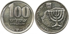 100 Sheqalim 1985 
Weltmünzen und Medaillen, Israel. Hanukka. 100 Sheqalim 1985, Kupfer-Nickel. KM 146. Stempelglanz