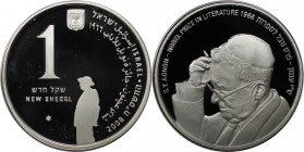 1 New Sheqel 2008 
Weltmünzen und Medaillen, Israel. Nobelpreisträger in Israel - S. Y. Agnon Preis für Literatur 1966. 1 New Sheqel 2008, Silber. 0....