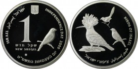1 New Sheqel 2009 
Weltmünzen und Medaillen, Israel. Vogelwelt Israel - Rohrsänger. 1 New Sheqel 2009, Silber. 0.43 OZ. KM 456. Proof Like. Auflage n...