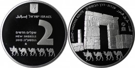 2 New Sheqalim 2015 
Weltmünzen und Medaillen, Israel. Kulturerbe Tempel Avdat. 2 New Sheqalim 2015, Silber. Polierte Platte