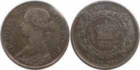1/2 Cent 1861 
Weltmünzen und Medaillen, Kanada / Canada. New Brunswick. Victoria. 1/2 Cent 1861. Bronze. KM 5. XF-40. Zertikat