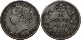 10 Cents 1864 
Weltmünzen und Medaillen, Kanada / Canada. New Brunswick. Victoria. 10 Cents 1864. Silber. KM 8. VF-30. Zertikat