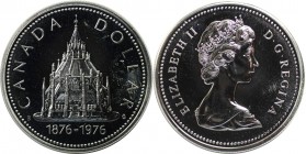 Dollar 1976 
Weltmünzen und Medaillen, Kanada / Canada. 100. Jahrestag der Eröffnung der Parlamentsbibliothek Ottawa. Dollar 1976, Silber. KM 106. St...