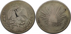 4 Reales ND Zs OM
Weltmünzen und Medaillen, Mexiko / Mexico. 4 Reales ND( 18?) Zs OM, mit Stempel "T". Silber. Schön