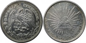 1 Peso 1902 Mo AM
Weltmünzen und Medaillen, Mexiko / Mexico. 1 Peso 1902 Mo AM, Silber. KM 409.2. Fast Stempelglanz