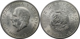 10 Pesos 1956 
Weltmünzen und Medaillen, Mexiko / Mexico. 100 Jahre Mexikanische Verfassung. 10 Pesos 1956, Silber. KM 474. Stempelglanz