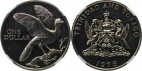 Dollar 1975 
Weltmünzen und Medaillen, Trinidad und Tobago / Trinidad and Tobago. Cocrico Vogel. Dollar 1975, Kupfer-Nickel. KM 23. NGC MS-68