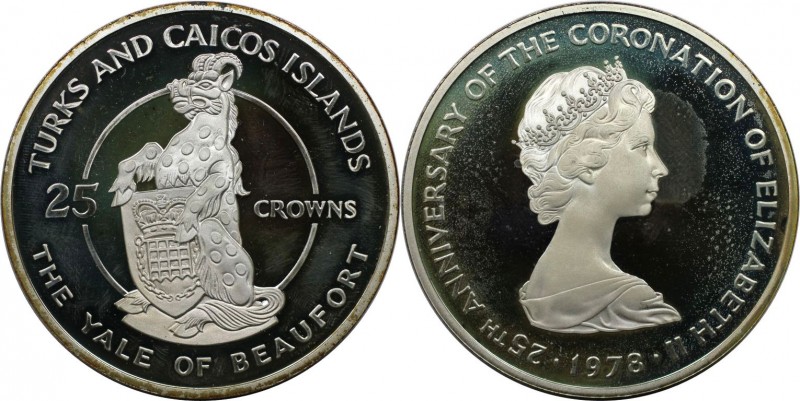 25 Crowns 1978 
Weltmünzen und Medaillen, Turks und Caicos Inseln / Turks and C...