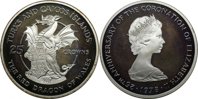 25 Crowns 1978 
Weltmünzen und Medaillen, Turks und Caicos Inseln / Turks and C...