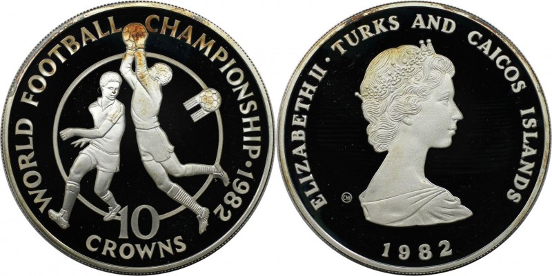 10 Crowns 1982 
Weltmünzen und Medaillen, Turks und Caicos Inseln / Turks and C...