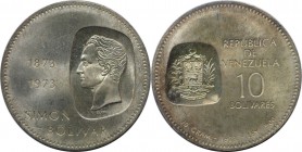 10 Bolivares 1973 
Weltmünzen und Medaillen, Venezuela. Simon Bolivar. 10 Bolivares 1973, Silber. KM 45. Stempelglanz
