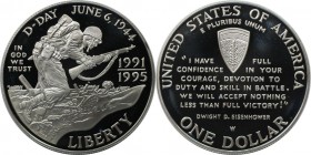 Dollar 1993 W
Weltmünzen und Medaillen, Vereinigte Staaten / USA / United States. 50. Jahrestag des Zweiten Weltkrieges. Dollar 1993 W, Silber. KM 24...