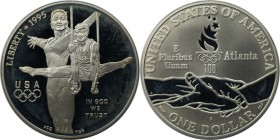 Dollar 1995 P
Weltmünzen und Medaillen, Vereinigte Staaten / USA / United States. Olympische Spiele 1996 in Atlanta - Gymnastics. Dollar 1995 P, Silb...