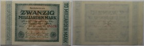 20 Milliarden Mark 1923 
Banknoten, Deutschland / Germany. Reichsbanknote. Inflation. 20 Milliarden Mark 1923. Pick 118. UNZ