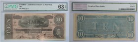 10 Dollars 1864 
Banknoten, USA / Vereinigte Staaten von Amerika, Konförderierte Staaten von Amerika / Confederate States of America. 10 Dollars 1864...