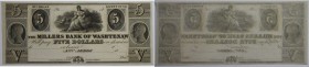 5 Dollars ND 
Banknoten, USA / Vereinigte Staaten von Amerika, Obsolete Banknotes. Ann Arbor, MI- Millers Bank of Washtenaw. 5 Dollars ND. I