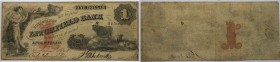 1 Dollar 1858 
Banknoten, USA / Vereinigte Staaten von Amerika, Obsolete Banknotes. Litchfield, Connecticut. Litchfield Bank. 1 Dollar 1858. II