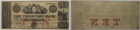 10 Dollars 1862 
Banknoten, USA / Vereinigte Staaten von Amerika, Obsolete Banknotes. Thompson, Connecticut. Thompson Bank. April 10, 1862. 10 Dollar...