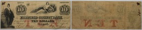 10 Dollars 1862 
Banknoten, USA / Vereinigte Staaten von Amerika, Obsolete Banknotes. Norwalk, Connecticut. Fairfield Bank. 10 Dollars 1862. II