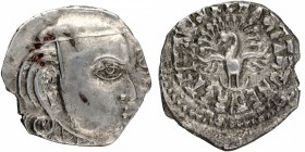 Silver Drachma Coin of Skandagupta of Gupta Dynasty of Madhyadesha Type.