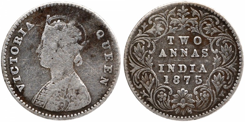 British India
Annas 2 (Silver)
Annas 02 
1875, Victoria Queen, Silver 2 Annas...