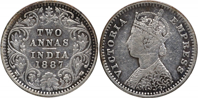 British India
Annas 2 (Silver)
Annas 02
1887, Victoria Empress, Silver 2 Anna...