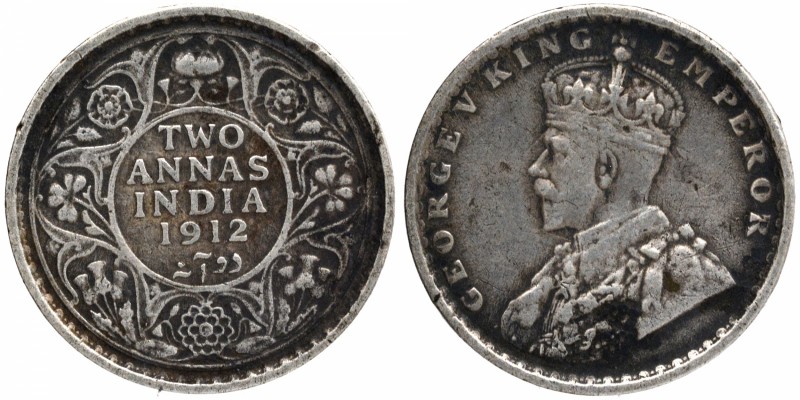 British India
Annas 2 (Silver)
Annas 02 
1912, King George V, Silver 2 Annas,...