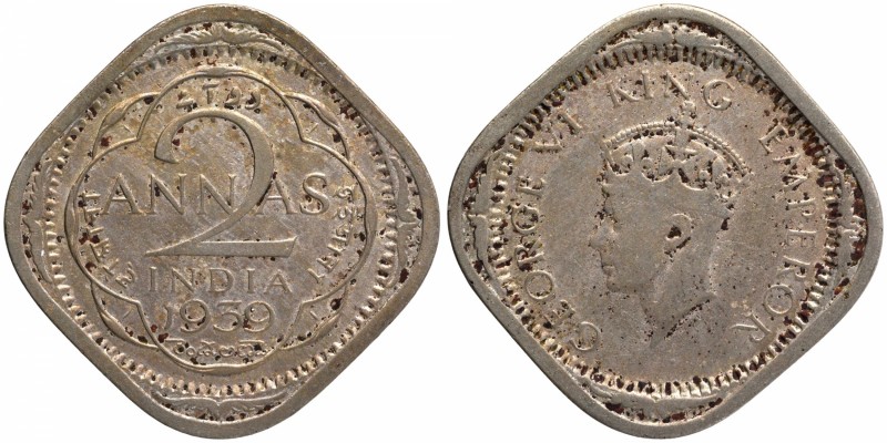 British India
Annas 2 (Cupro Nickel)
Annas 02 
1939, King George VI, Cupro-Ni...