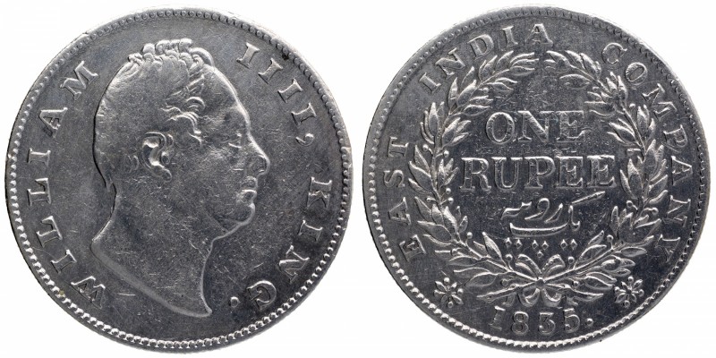 British India
Rupee 1
Rupee 01
1835, King William IIII, Silver Rupee, Calcutt...