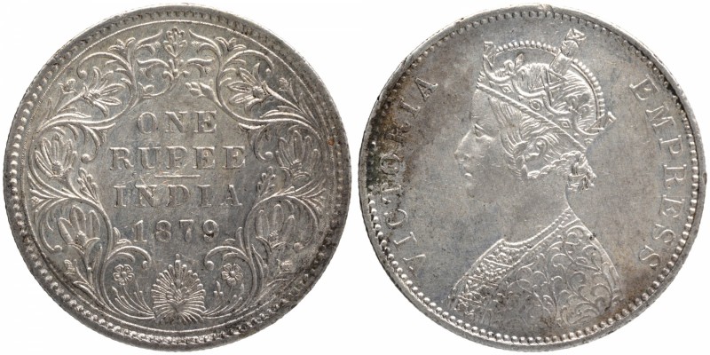 British India
Rupee 1
Rupee 01
1879, Victoria Empress, Silver Rupee, Bombay M...