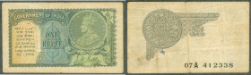 One Rupee Note of King George V Signed by J.W. Kelly of 1935.