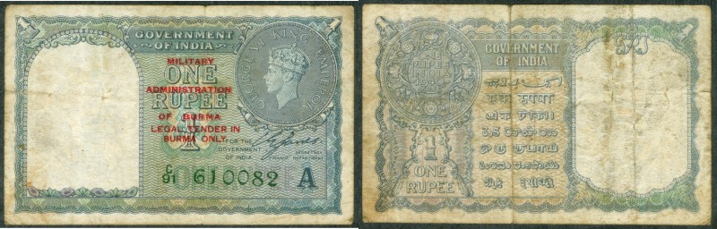 Burma
K.G.VI.
1 Rupee
British India, 1945, King George VI, 1 Rupee, Signed by...