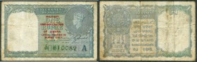 One Rupee Note of King George VI of 1945 of Burma Issue.