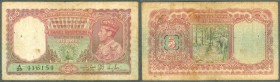 Five Rupees Note of King George VI Signed by J B Taylor of Burma Issue.