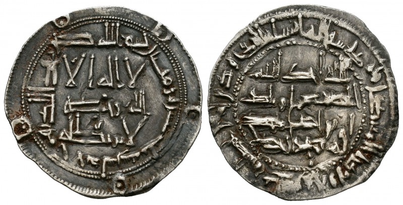 Emirate. Abderrahman II. Dirham. 213 H. Al Andalus. (Vives-138). Ag. 2,64 g. XF....