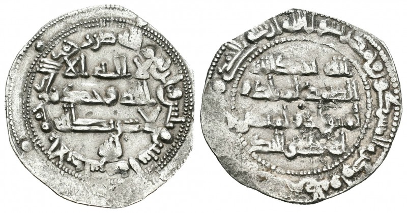 Emirate. Abderrahman II. Dirham. 232 H. Al Andalus. Ag. 2,44 g. Símbolo bajo la ...