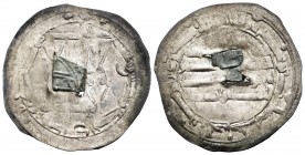 Emirate. Muhamad I. Dirham. 261 H. Al Andalus. (V-284). Ag. 3,28 g. Primera acuñación. Trozo de plata grabado. Muy rara. Choice VF. Est...125,00.