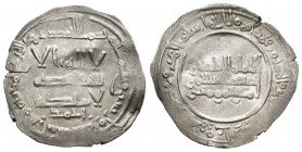 Caliphate. Abderrahman III. Dirham. 347 H. Medina Azahara. (Vives-430). Ag. 1,83 g. Rara. VF. Est...65,00.