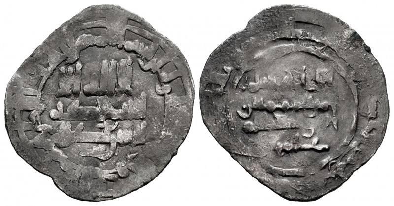 Caliphate. Hisham II. Dirham. 389 H. Medina Nakur. (V-no cita). Ag. 2,59 g. Fech...