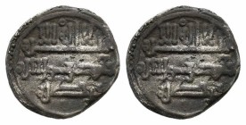 Islamic Almoravid Taifas. Hamdin ibn Mohamad. Quirate. Córdoba. (V-1907). Ag. 0,87 g. VF. Est...50,00.