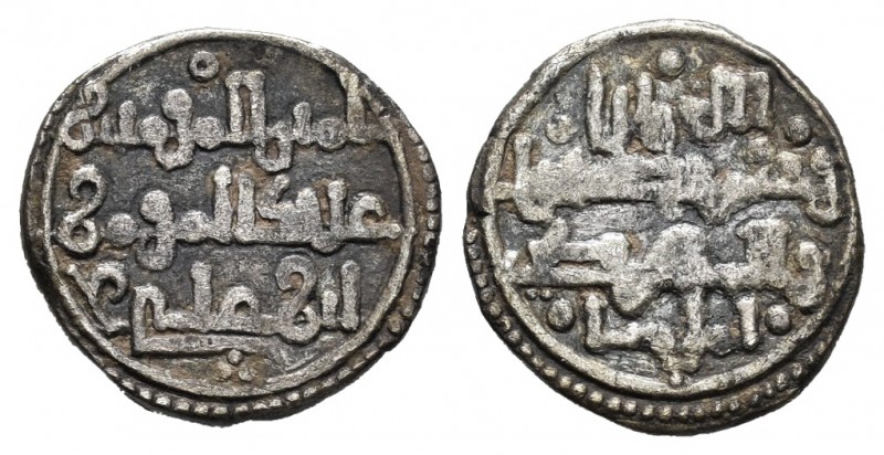 Almohads. Abdelmumen ben Alí. Semi dobla. Fez. (V-2048). Au. 2,27 g. Marca de ce...