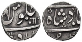 India. Baroda. 1/2 rupia. (1798-1806). Ahmadabad. (Km-C18). Ag. 5,62 g. Choice VF. Est...40,00.