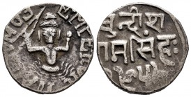 India. Bundi. Edward VII. 1 rupia. VS 1958 / 1901. (Km-Y11). Ag. 10,69 g. Almost VF/VF. Est...25,00.