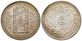 India. Hyderabad. Mir Usman Ali Khan. 1 rupia. 1337 H / 8. (Km-Y53a). Ag. 11,14 g. Tono. AU. Est...35,00.